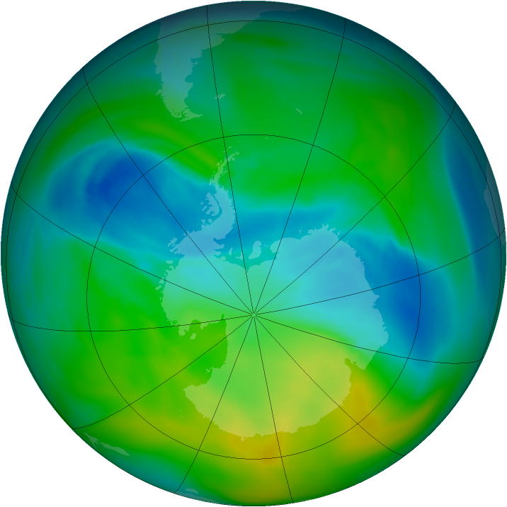 Antarctic ozone map for 18 November 2004
